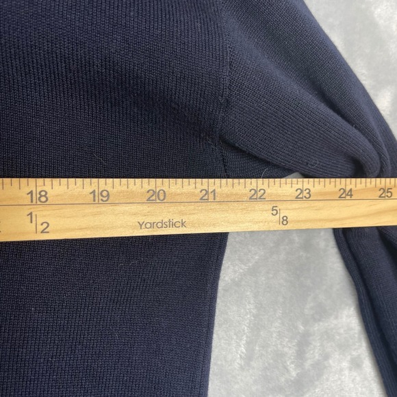 Talbots‎ Weekend V Neck Pullover Sweater Jumper Womens L Petite Navy Blue Soft - Picture 5 of 7